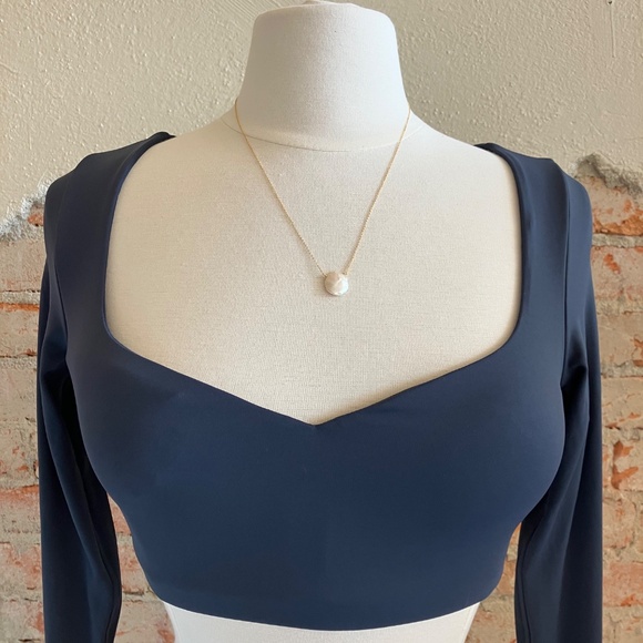 NAMA Navy Body Butter Sweetheart Long Sleeve SIZE MEDIUM - Picture 4 of 6